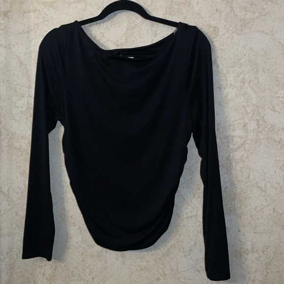 no comment Black Top With Rouging & Cinched Side - Picture 2 of 3